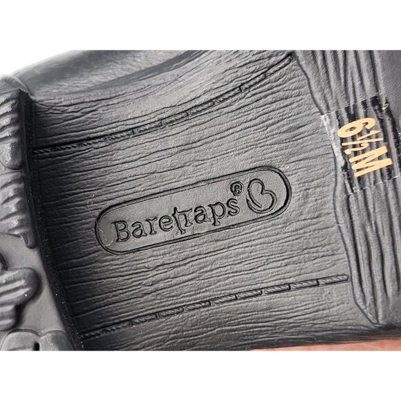 New Baretraps Black Hailie Faux Fur Lined Buckle Zip Moto Ankle Boots 6.5 - Picture 8 of 10